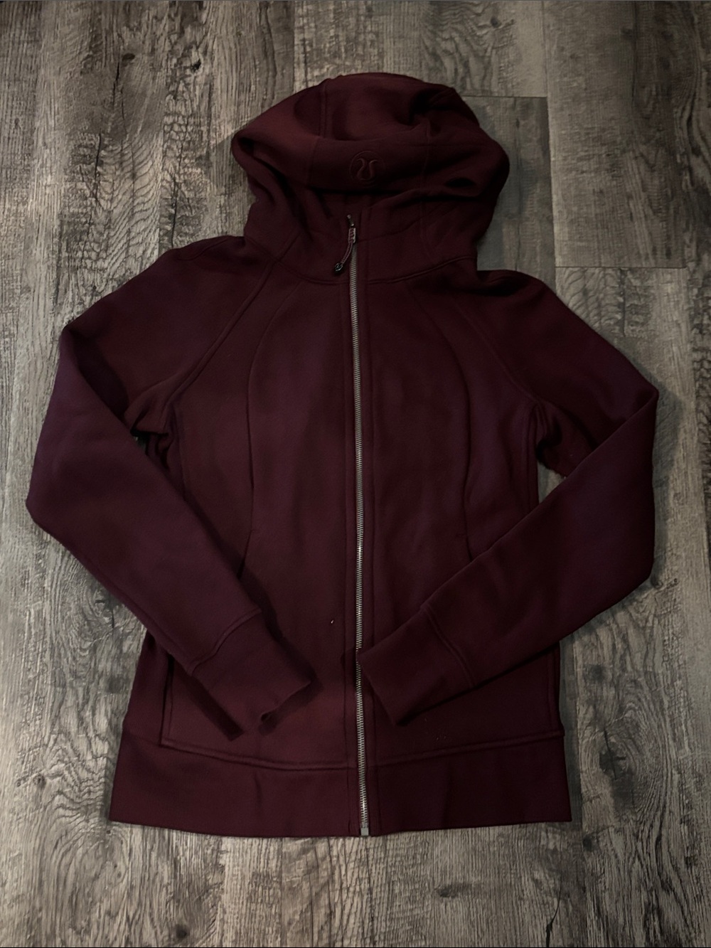 Lululemon Scuba Full Zip Hoodie - Burgundy - Size 10